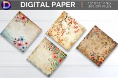 Floral Tree Digital Paper Product Image 1
