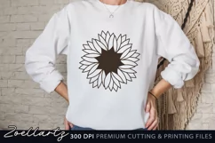 Floral T-shirt SVG Flower Illustration for Mug Pillow Tote Product Image 3