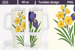 Iris Tumbler Wrap 40 Oz | Wildflowers Tumble Product Image 1