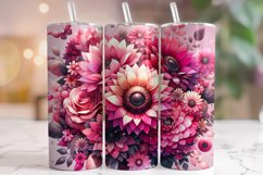 Floral Tumbler Wrap, Flowers Tumbler Wrap, Pink Tumbler Wrap Product Image 1