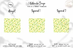 Spring Floral Tumbler Sublimation. Watercolor Tumbler Wrap Product Image 3