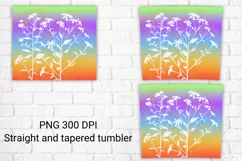 Floral tumbler design | Silhouette flower sublimation Product Image 2