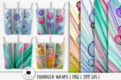 various floral tumbler wrap collection