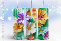 3D tumbler wrap BUNDLE, 3D flowers tumbler design Product Image 3