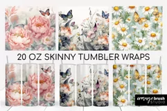 Floral Tumbler Wrap Summer Tumbler Sublimation Designs