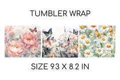 Floral Tumbler Wrap Summer Tumbler Sublimation Designs