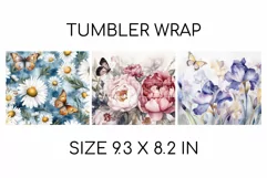 Floral Tumbler Wraps Summer Tumbler Sublimation Designs