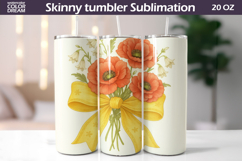 Wildflowers Tumbler | Poppy Tumbler Sublimation Product Image 1