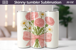 Wildflowers Tumbler | Peony Tumbler Sublimation Product Image 1