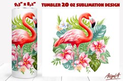Flamingo tumbler / pink flamingo sublimation / bird tumbler Product Image 1