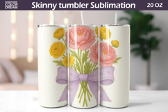 Wildflowers Tumbler | Peony Tumbler Sublimation Product Image 1