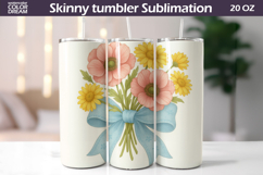 Wildflowers Tumbler | Poppy Tumbler Sublimation Product Image 1
