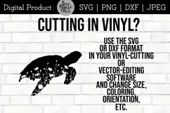 Floral Turtle SVG Digital File features turtle silhouette with wildflowers inside.  Directions given for cutting SVG and DXF in vinyl 