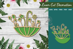 Floral Umbrella Laser Cut Decoration Product Image 1