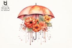 Floral Umbrella Watercolor Sublimation Png Bundle Product Image 4