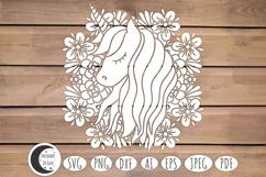 floral unicorn svg