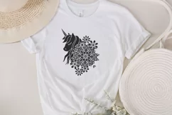 floral unicorn svg
