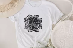 floral unicorn svg