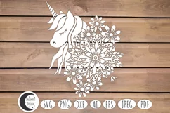 floral unicorn svg