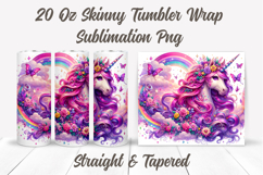 Rainbow Unicorn Tumbler Wrap, Kids Tumbler, Unicorn Tumbler Product Image 2