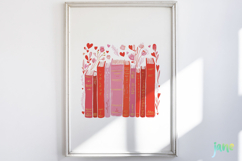 Floral Valentine Book Lover Clipart Product Image 6