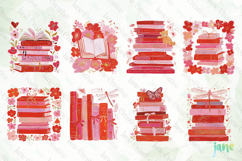Floral Valentine Book Lover Clipart Product Image 7