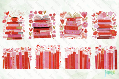 Floral Valentine Book Lover Clipart Product Image 8