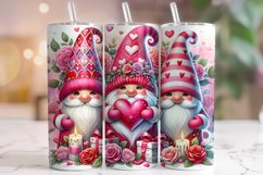 Valentine&#039;s Day Gnomes Tumbler Wrap, Valentine Gnome Tumbler Product Image 1