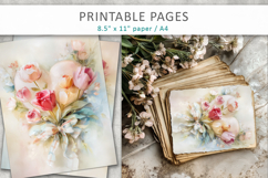 floral heart printable pages Product Image 4