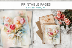 floral heart printable pages Product Image 7