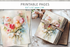 floral heart printable pages Product Image 5