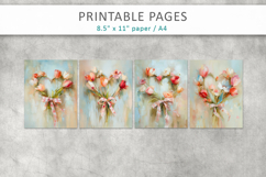 valentine printable art, romantic floral Product Image 2