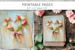 valentine printable art, romantic floral Product Image 3