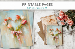 valentine printable art, romantic floral Product Image 8