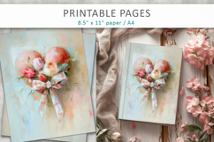 flower heart valentine printable pages Product Image 8