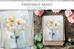 flower heart printable pages, flower heart painting Product Image 3