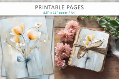 flower heart printable pages, flower heart painting Product Image 4
