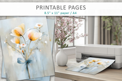 flower heart printable pages, flower heart painting Product Image 5
