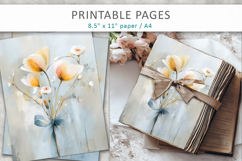 flower heart printable pages, flower heart painting Product Image 6