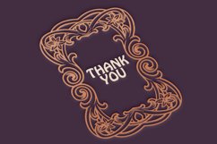 Floral vintage label Art nouveau svg Product Image 1