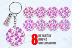 Floral Vintage Pattern Keychain | Keyring Product Image 1
