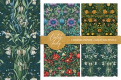Seamless Botanical Flower Wallpapers - Seamless Pattern Product Image 4
