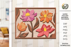 Floral Wall Decors Bundle Laser Cut. Wall Decor SVG Product Image 3