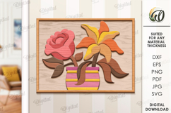 Floral Wall Decors Bundle Laser Cut. Wall Decor SVG Product Image 4