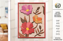 Floral Wall Decors Bundle Laser Cut. Wall Decor SVG Product Image 6