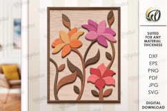 Floral Wall Decors Bundle Laser Cut. Wall Decor SVG Product Image 8