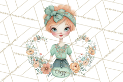 Cancer Survivor Clipart PNG, Bald Woman &amp; Floral Portraits Product Image 5