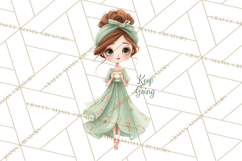 Cancer Survivor Clipart PNG, Bald Woman &amp; Floral Portraits Product Image 4