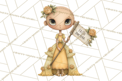 Cancer Survivor Clipart PNG, Bald Woman &amp; Floral Portraits Product Image 2