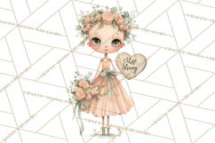 Cancer Survivor Clipart PNG, Bald Woman &amp; Floral Portraits Product Image 5